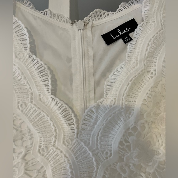 LuLu’s Angel in Disguise White Lace Skater Dress - Picture 3 of 3